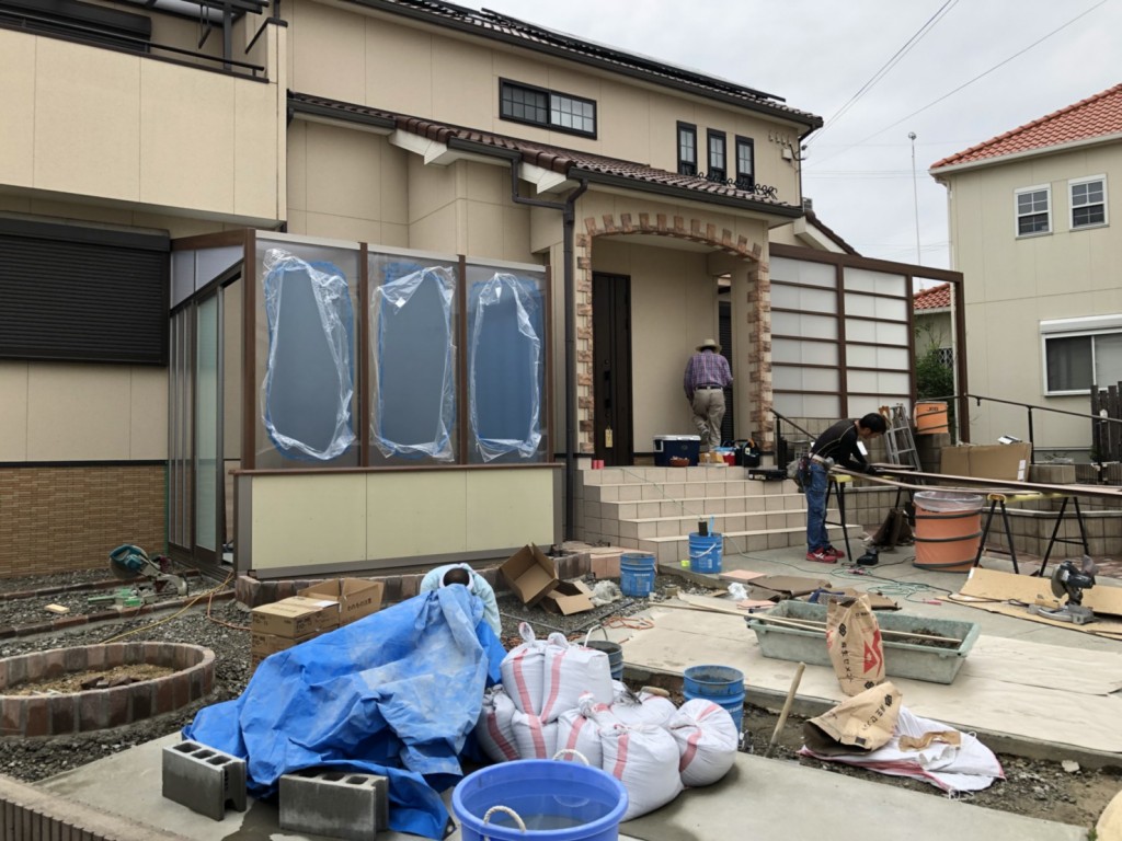 大阪　大阪市阿倍野区・天王寺区、羽曳野市、和泉市、　庭造り、外構工事