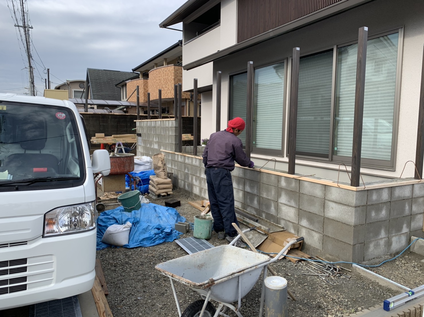 大阪　堺市大美野・大阪市住吉区、兵庫川西、保育園の園庭つくり、植栽工事、外構工事　　　（大阪　堺市　植栽工事、外構）