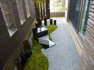 奈良　奈良市　Ｔ邸　ｍｏｄｅｒｎアート和ｓｔｙｌｅの庭