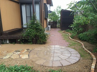 大阪　河内長野市　Ｔ様　庭造り、外構工事