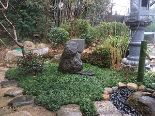 大阪市天王寺区　淨國寺様　枯山水、和風の庭リフォーム