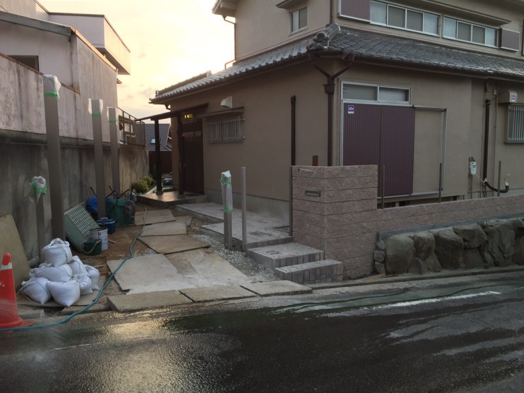大阪　富田林市　外構工事、エクステリア工事、庭のリフォーム