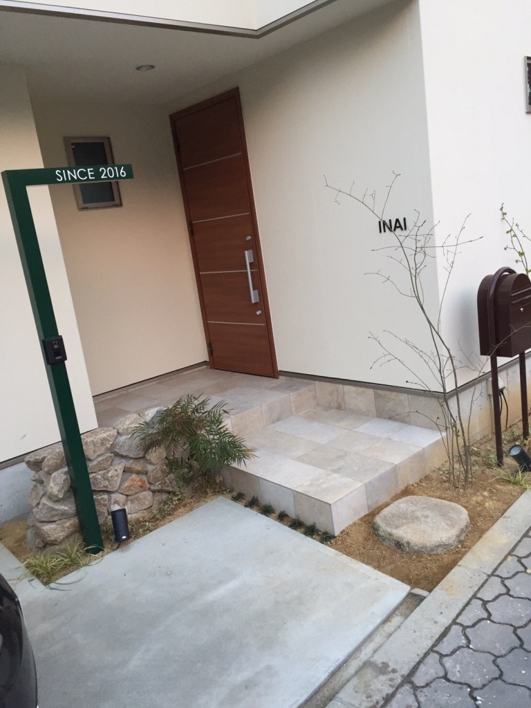 大阪　大阪市鶴見区　庭造り、外構工事、エクステリア