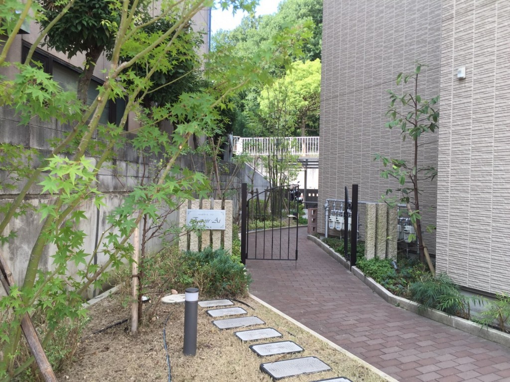 大阪　茨木市　マンションの植木の剪定