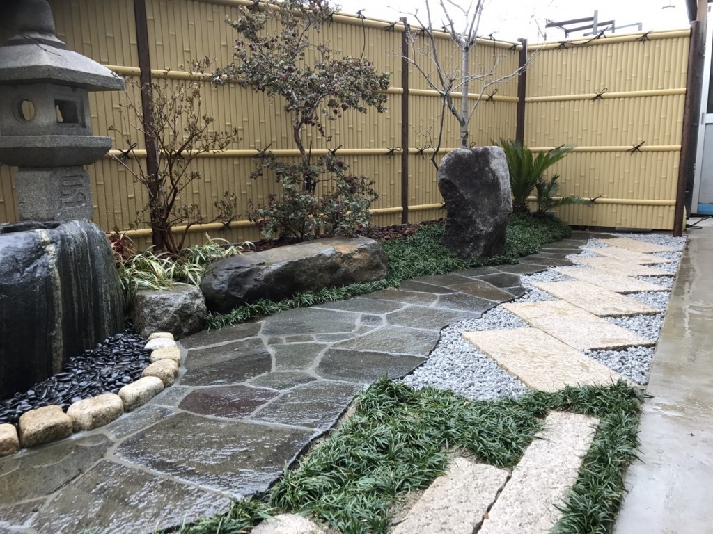 大阪　大阪市生野区　Ｓ様　和風の庭・モダン庭つくり、リフォーム
