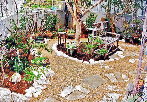 大阪府　太子町　I邸  雑木の庭つくり、 ナチュラルガーデン、庭のリフォーム