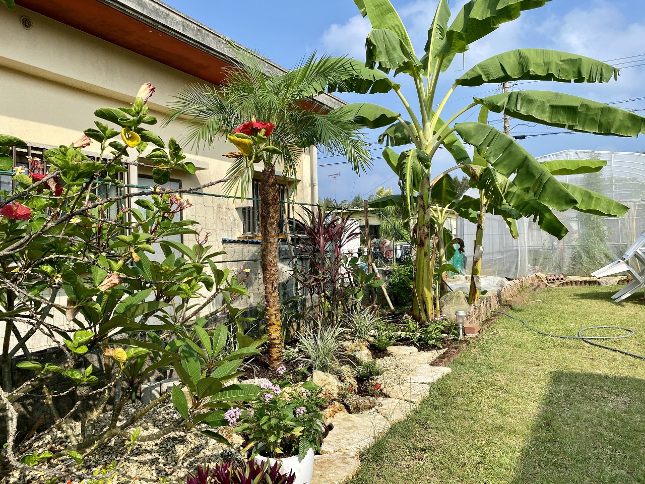 沖縄県　宮古島市　W様　トロピカルガーデンの庭つくり、庭のリフォーム