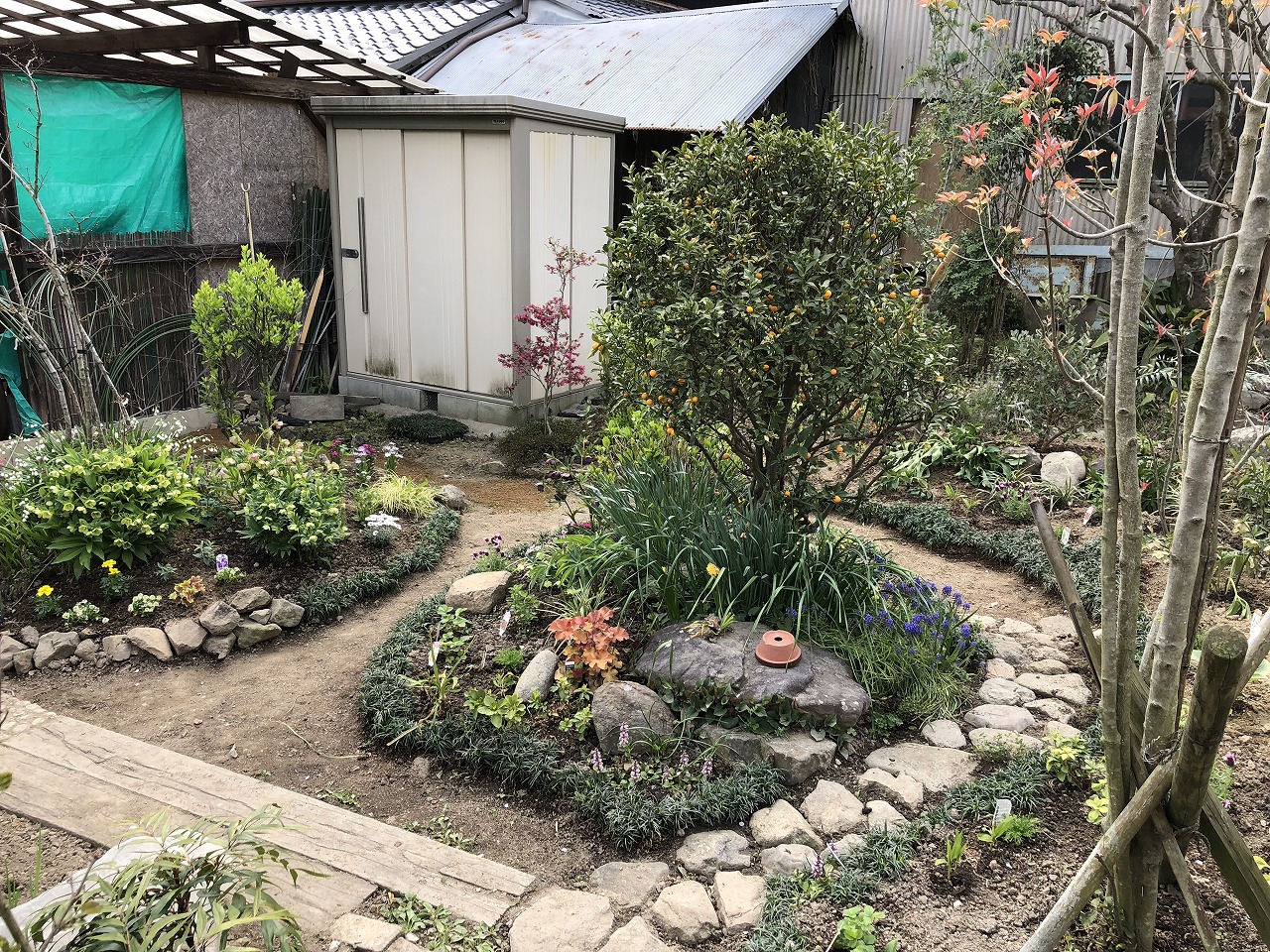 奈良　香芝市　Ｋ様　農園回遊式の庭　リフォーム