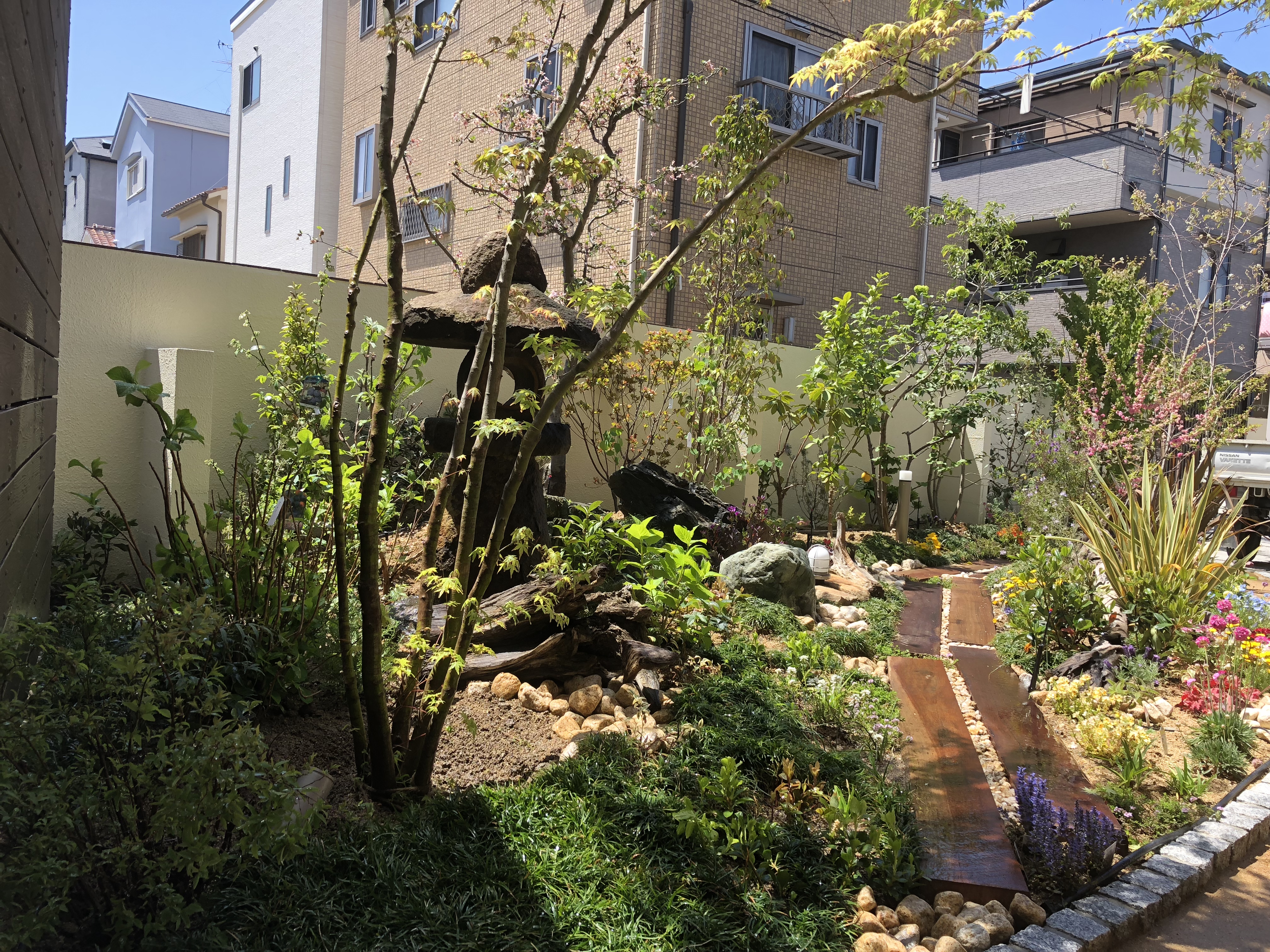 大阪　堺市北区　Ｎ様　庭のリフォーム、癒し景観の庭
